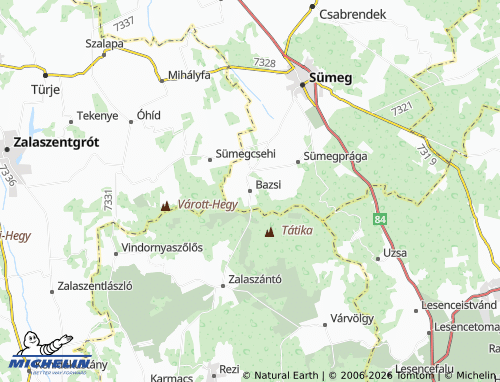 Mappa MICHELIN Bazsi - ViaMichelin