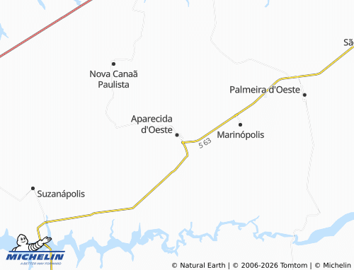 Mapa MICHELIN Aparecida d'Oeste - ViaMichelin