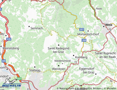 MICHELIN Sankt Radegund bei Graz map - ViaMichelin