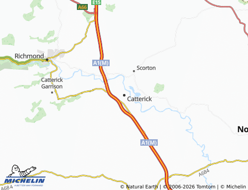 Carte MICHELIN Catterick - ViaMichelin