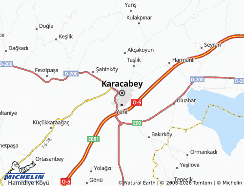 Mappa MICHELIN Karacabey - ViaMichelin