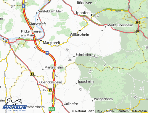 Mappa MICHELIN Seinsheim - ViaMichelin