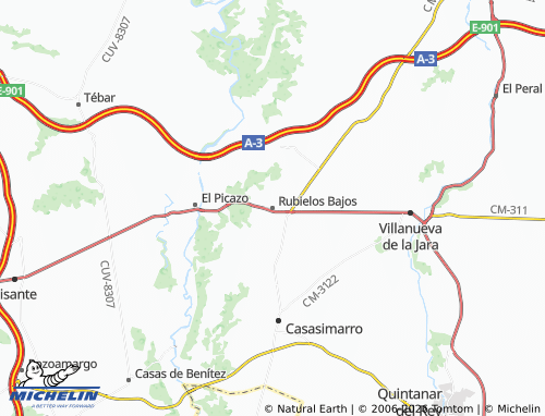 MICHELIN Rubielos Bajos map - ViaMichelin