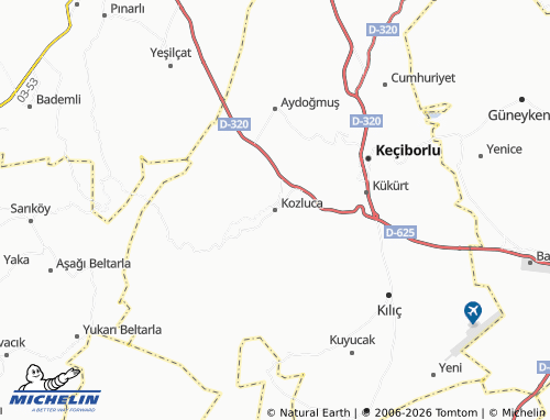 MICHELIN Kozluca map - ViaMichelin