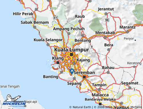 MICHELIN-Landkarte Bundesterritorium Kuala Lumpur - ViaMichelin