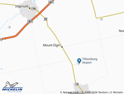MICHELIN-Landkarte Mount Elgin - ViaMichelin