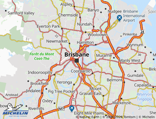 Mapa MICHELIN Brisbane CBD - ViaMichelin
