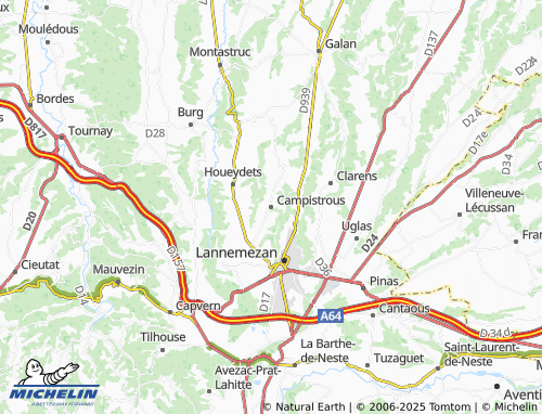 MICHELIN Campistrous map - ViaMichelin