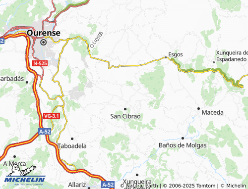 MICHELIN Outeiros map - ViaMichelin
