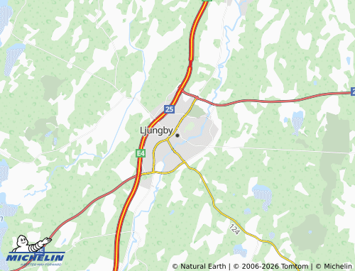 Carte MICHELIN Ljungby - ViaMichelin