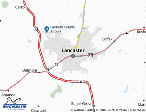 Kaart MICHELIN Lancaster - ViaMichelin