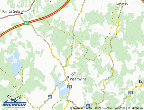 Mapa MICHELIN Bregana Pisarovinska - ViaMichelin