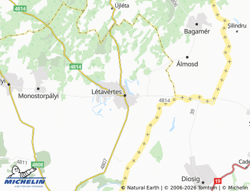 MICHELIN Létavértes map - ViaMichelin