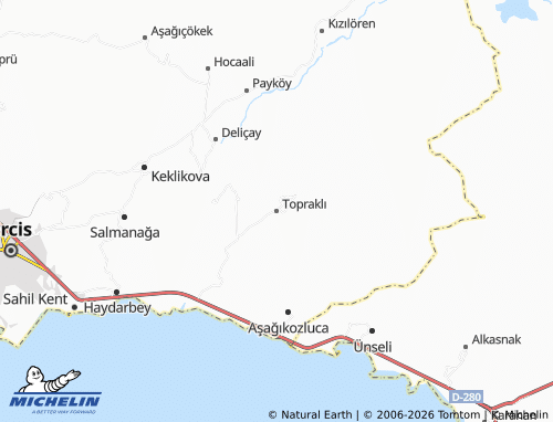 Mapa MICHELIN Topraklı - ViaMichelin