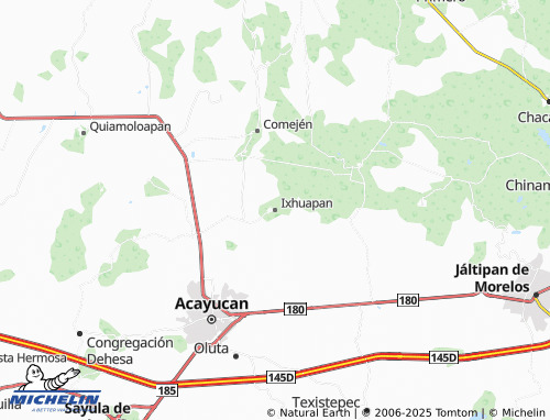 MICHELIN Ixhuapan map - ViaMichelin