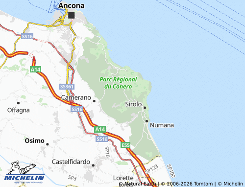 MICHELIN Massignano map - ViaMichelin