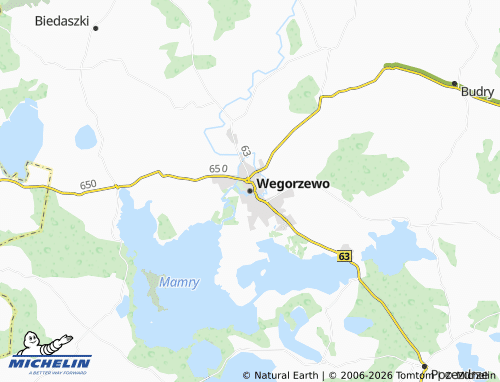 Mappa MICHELIN Węgorzewo - ViaMichelin