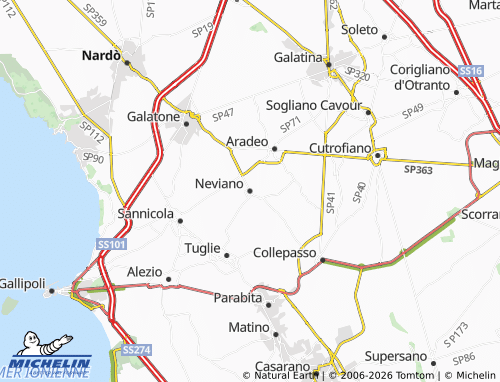MICHELIN Neviano map - ViaMichelin