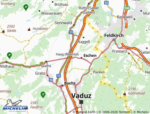 MICHELIN-Landkarte Bendern - ViaMichelin