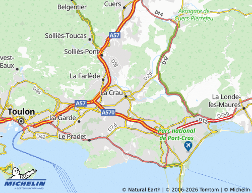 Carte MICHELIN La Crau - ViaMichelin