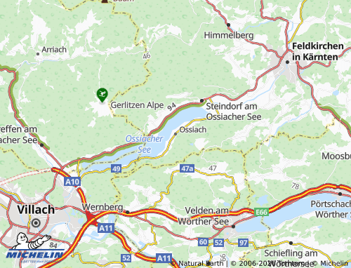 MICHELIN Ossiach map - ViaMichelin