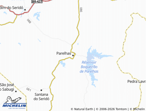 Mapa MICHELIN Parelhas - ViaMichelin