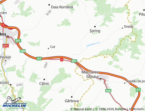 Carte MICHELIN Cunța - ViaMichelin