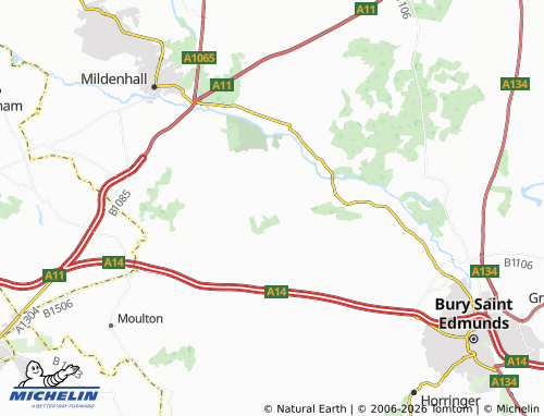 Carte MICHELIN Cavenham - ViaMichelin