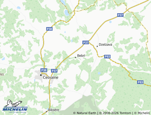 Mapa MICHELIN Bebri - ViaMichelin