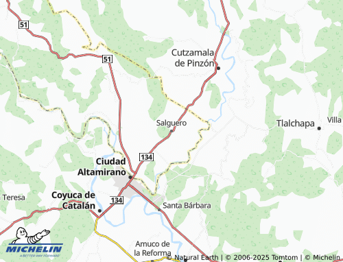 MICHELIN Salguero map - ViaMichelin