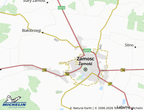 MICHELIN Chyża Kolonia map - ViaMichelin