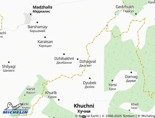 MICHELIN Dzhagvat map - ViaMichelin