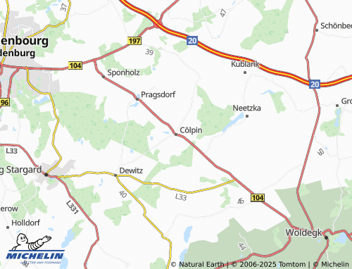 MICHELIN Cölpin map - ViaMichelin
