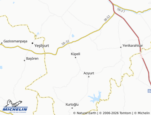 Mapa MICHELIN Küpeli - ViaMichelin