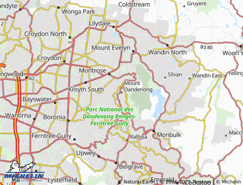 MICHELIN Mount Dandenong map - ViaMichelin