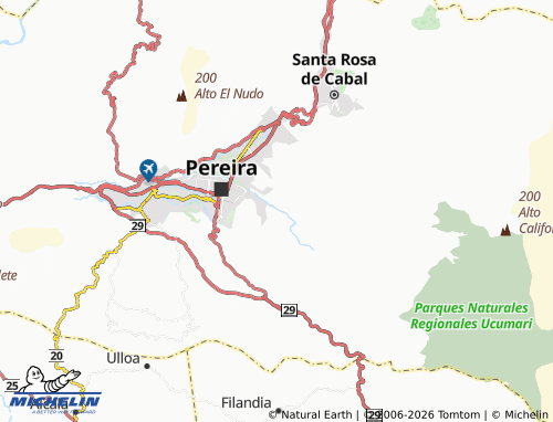 Mapa MICHELIN Altos del Otún - ViaMichelin