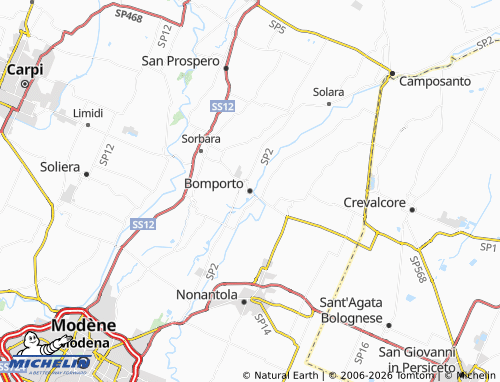 Mappa MICHELIN Bomporto - ViaMichelin