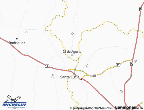 Mappa MICHELIN 25 de Agosto - ViaMichelin