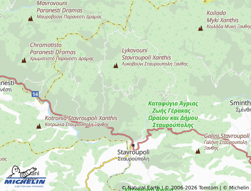 Carte MICHELIN Kastanitis - ViaMichelin