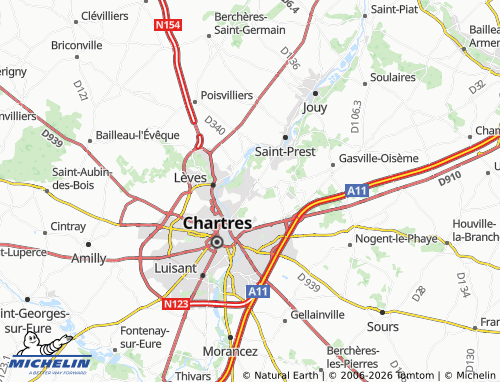MICHELIN Champhol map - ViaMichelin