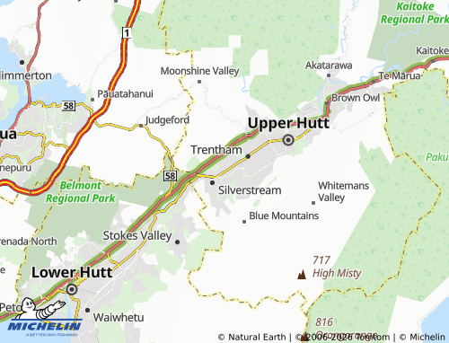 Mapa MICHELIN Heretaunga - ViaMichelin