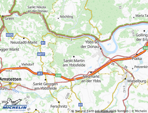 MICHELIN Sankt Martin am Ybbsfelde map - ViaMichelin