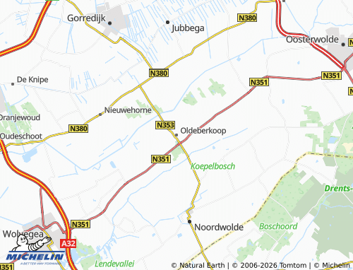 Mappa MICHELIN Oldeberkoop - ViaMichelin