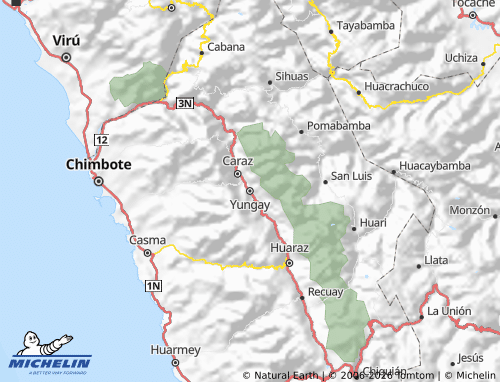 Mappa MICHELIN Yungay - ViaMichelin