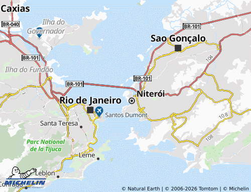 Mapa MICHELIN Ponta d'Areia - ViaMichelin