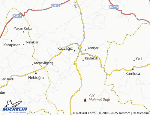 MICHELIN Değirmenci map - ViaMichelin
