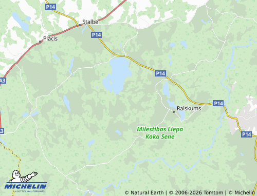 Mapa MICHELIN Gundegas - ViaMichelin