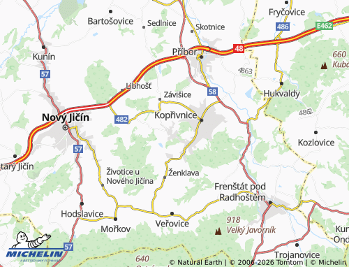 MICHELIN Štramberk map - ViaMichelin
