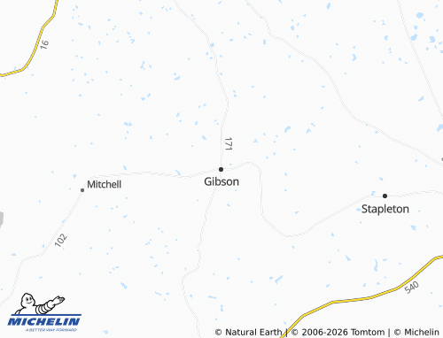 Mapa MICHELIN Gibson - ViaMichelin