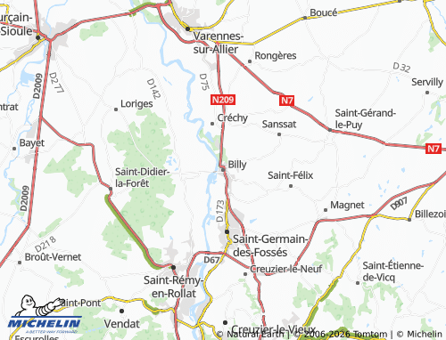Carte MICHELIN Billy - ViaMichelin